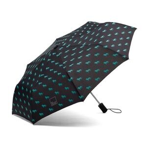Chicago Art Institute Black and Teal Umbrella